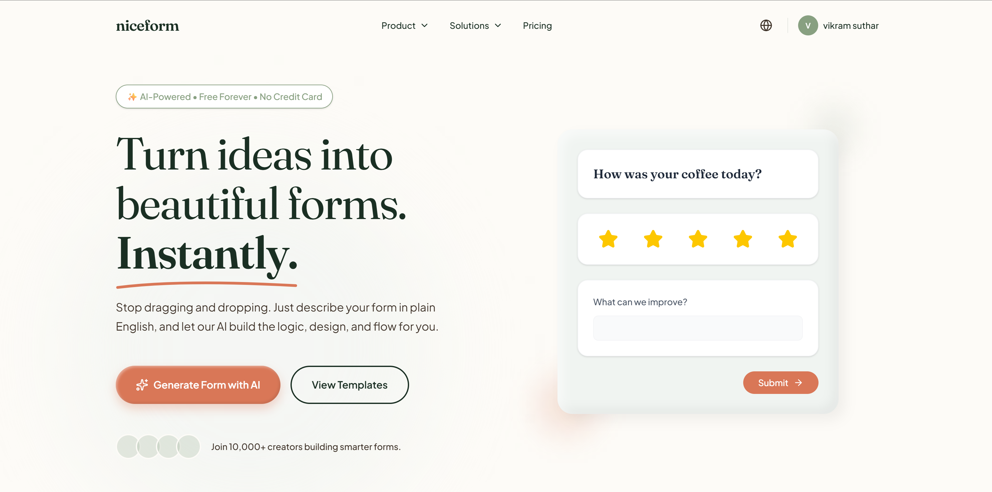 Screenshot 5 of niceform.io