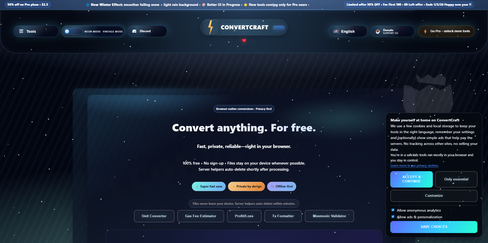 Screenshot 1 of ConvertCraft