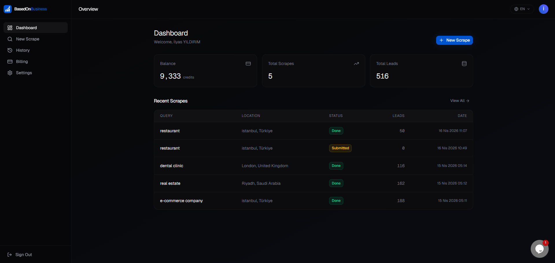 Screenshot 4 of BasedOnBusiness Maps Lead Scraper