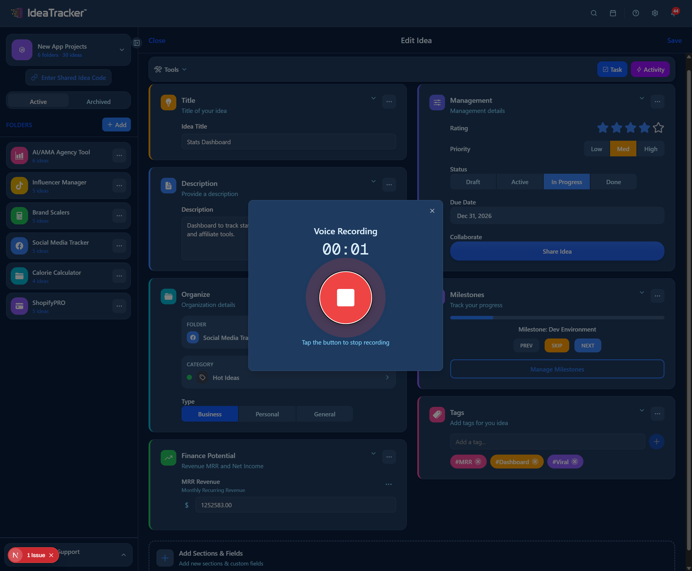 Screenshot 8 of IdeaTracker