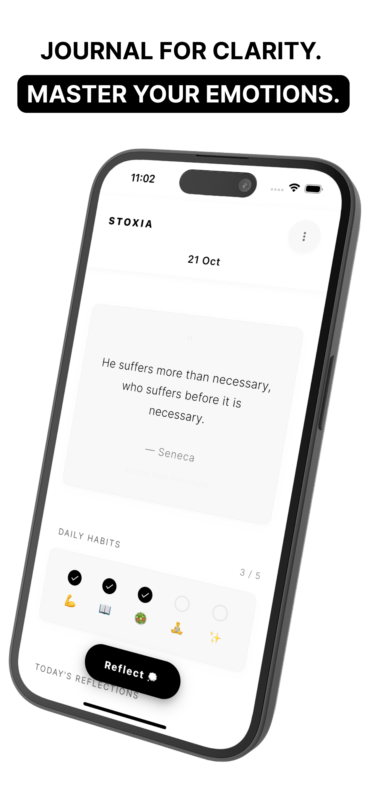 Screenshot 2 of Stoxia — Stoic AI Journal