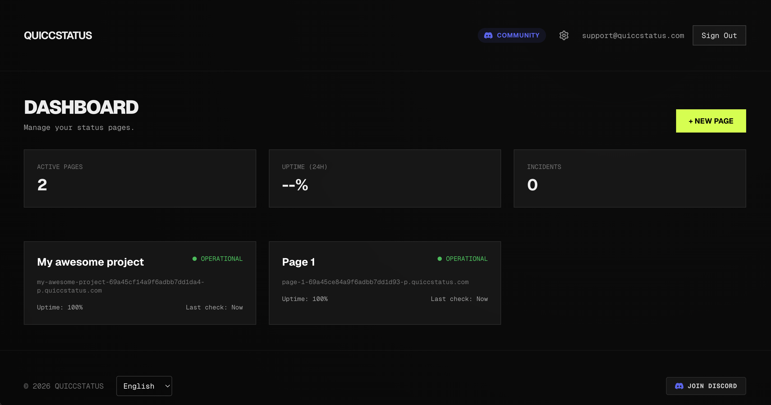 Screenshot 6 of QUICCSTATUS