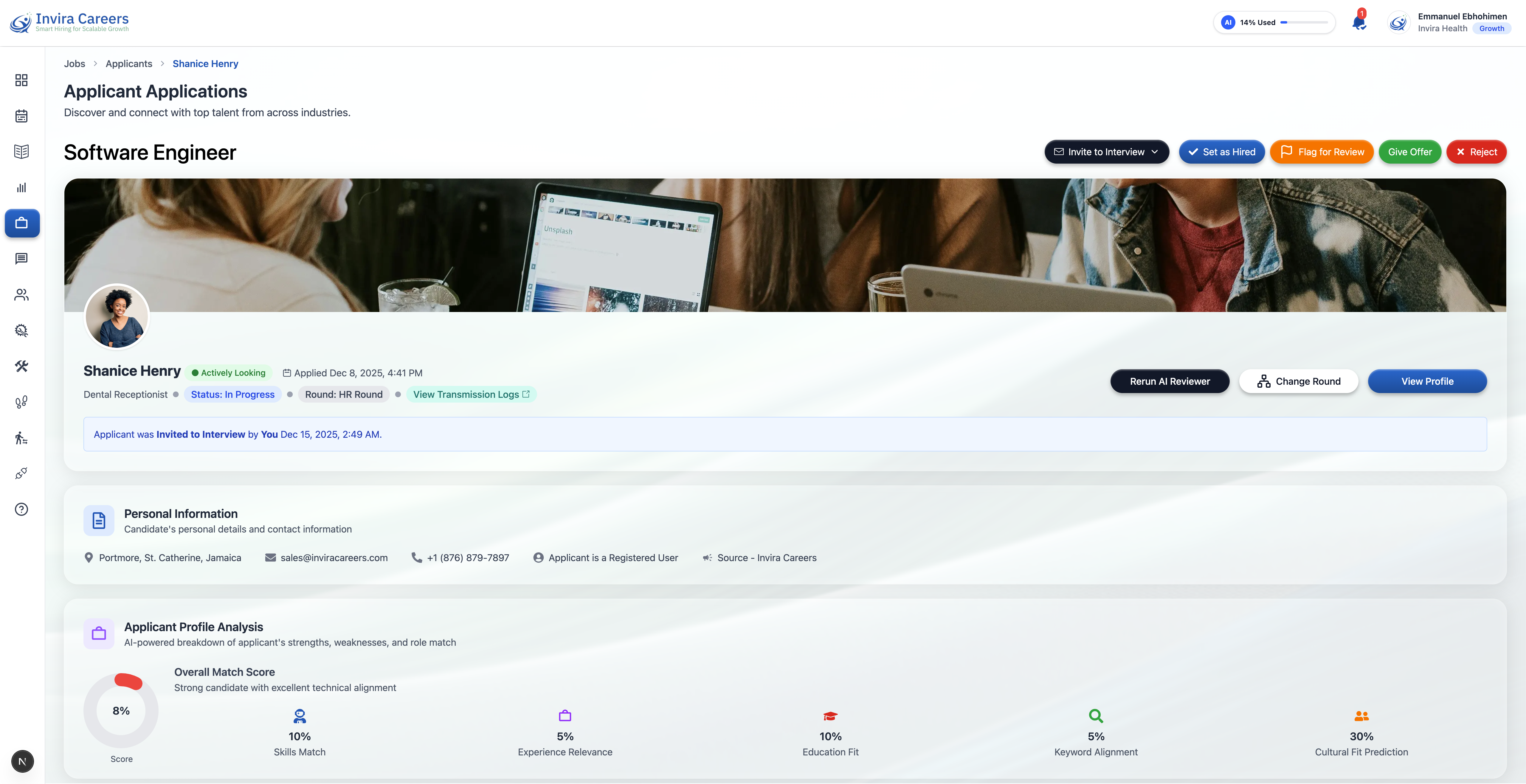 Screenshot 1 of Invira Careers