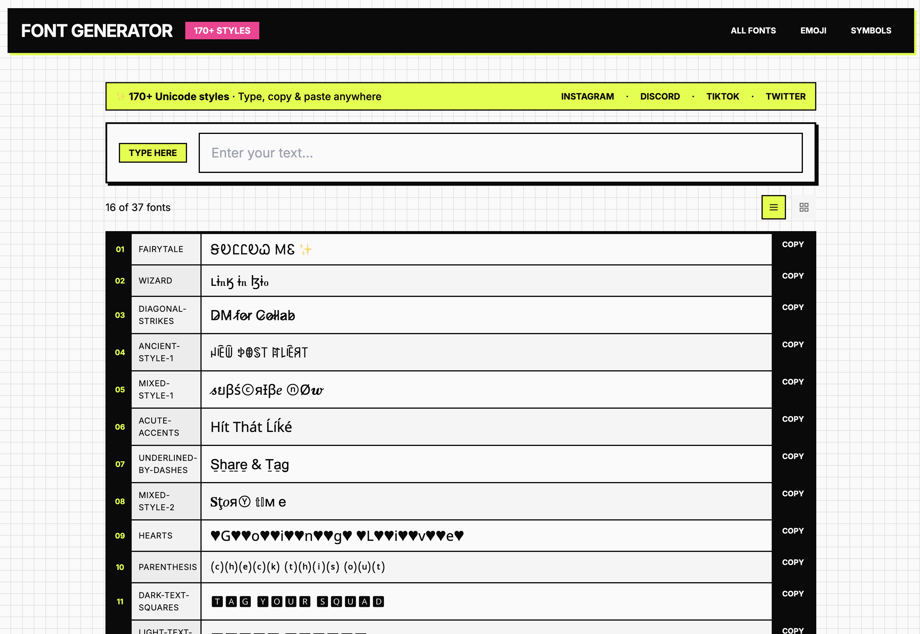 Screenshot 1 of FontGenerator.design