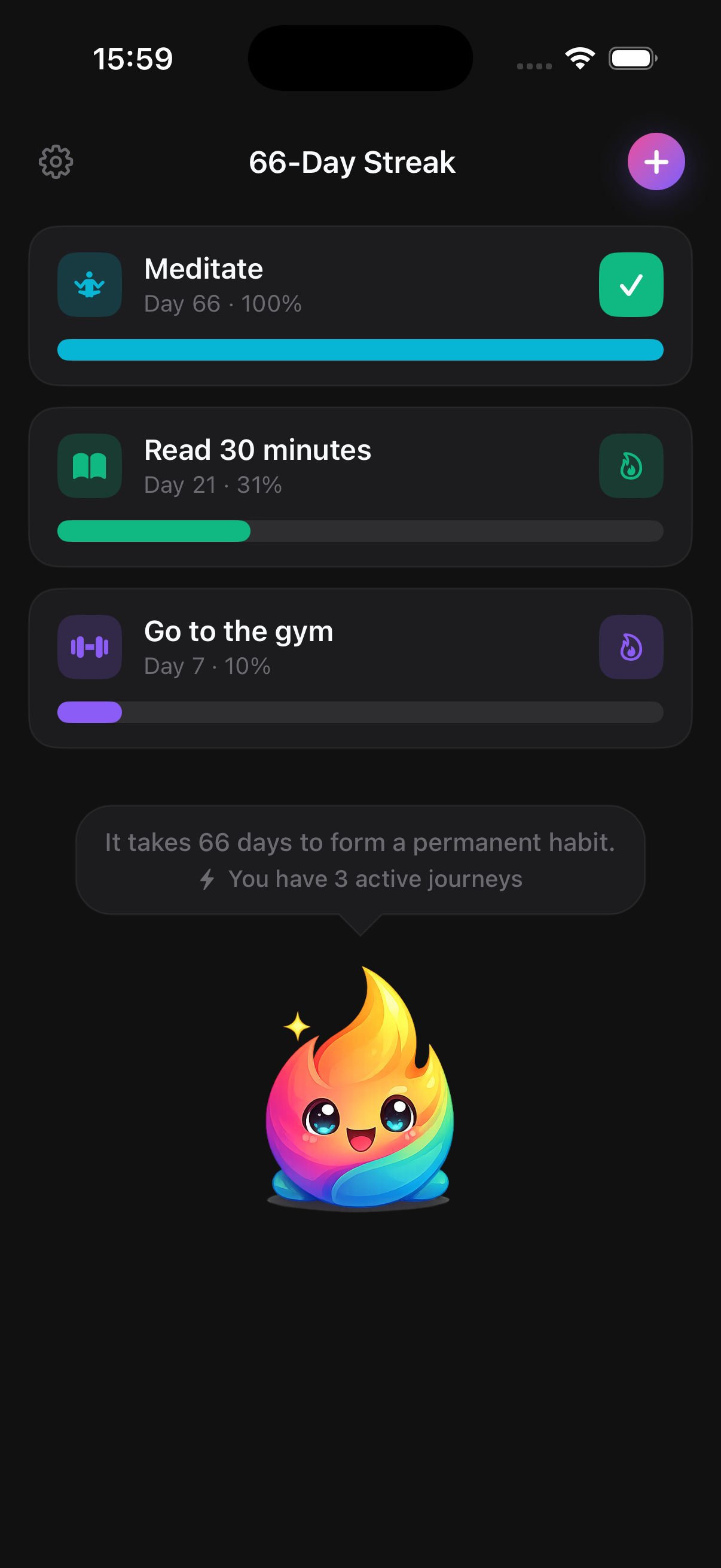 Screenshot 2 of 66-Day Streak: Habit Builder