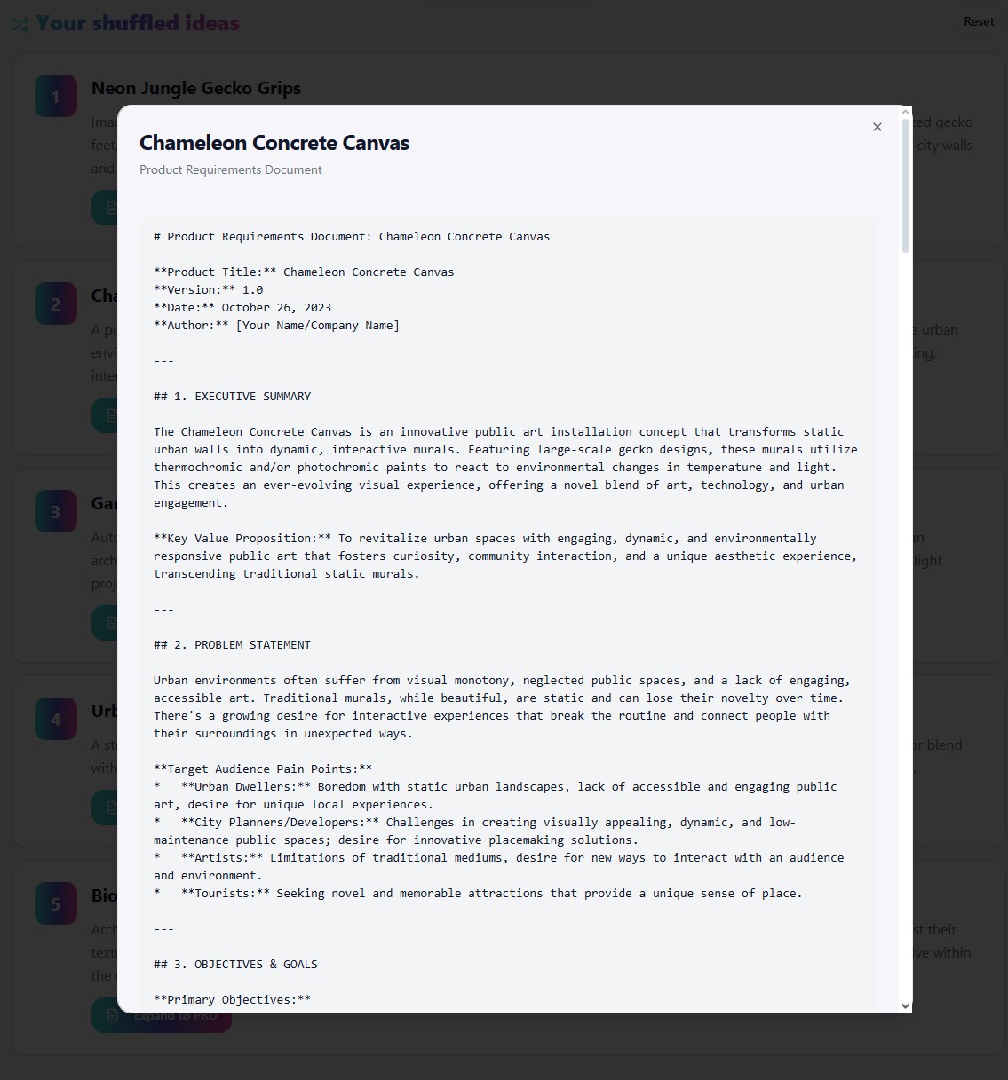 Screenshot 3 of Idea Shuffle