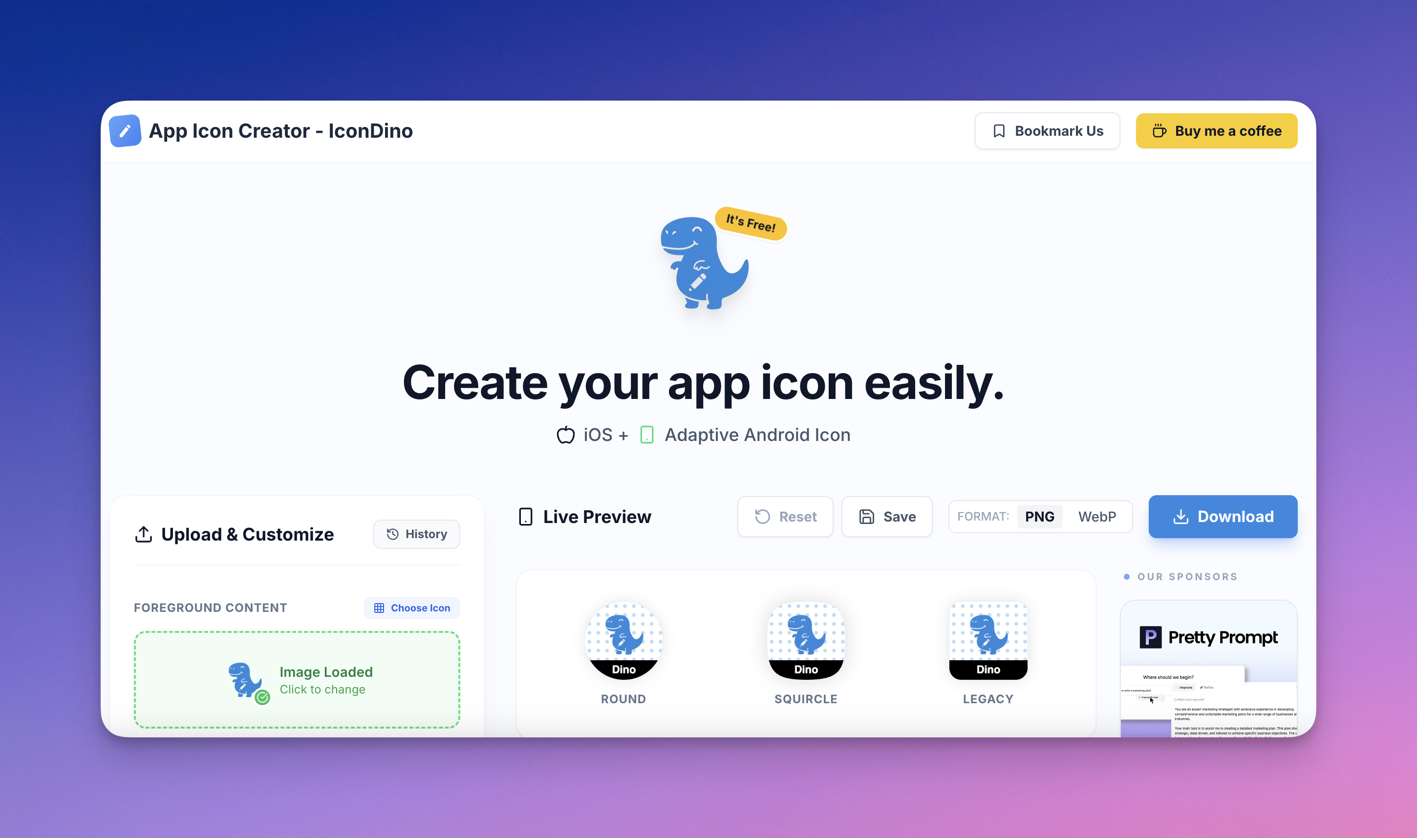 Screenshot 1 of Free App Icon Creator - IconDino