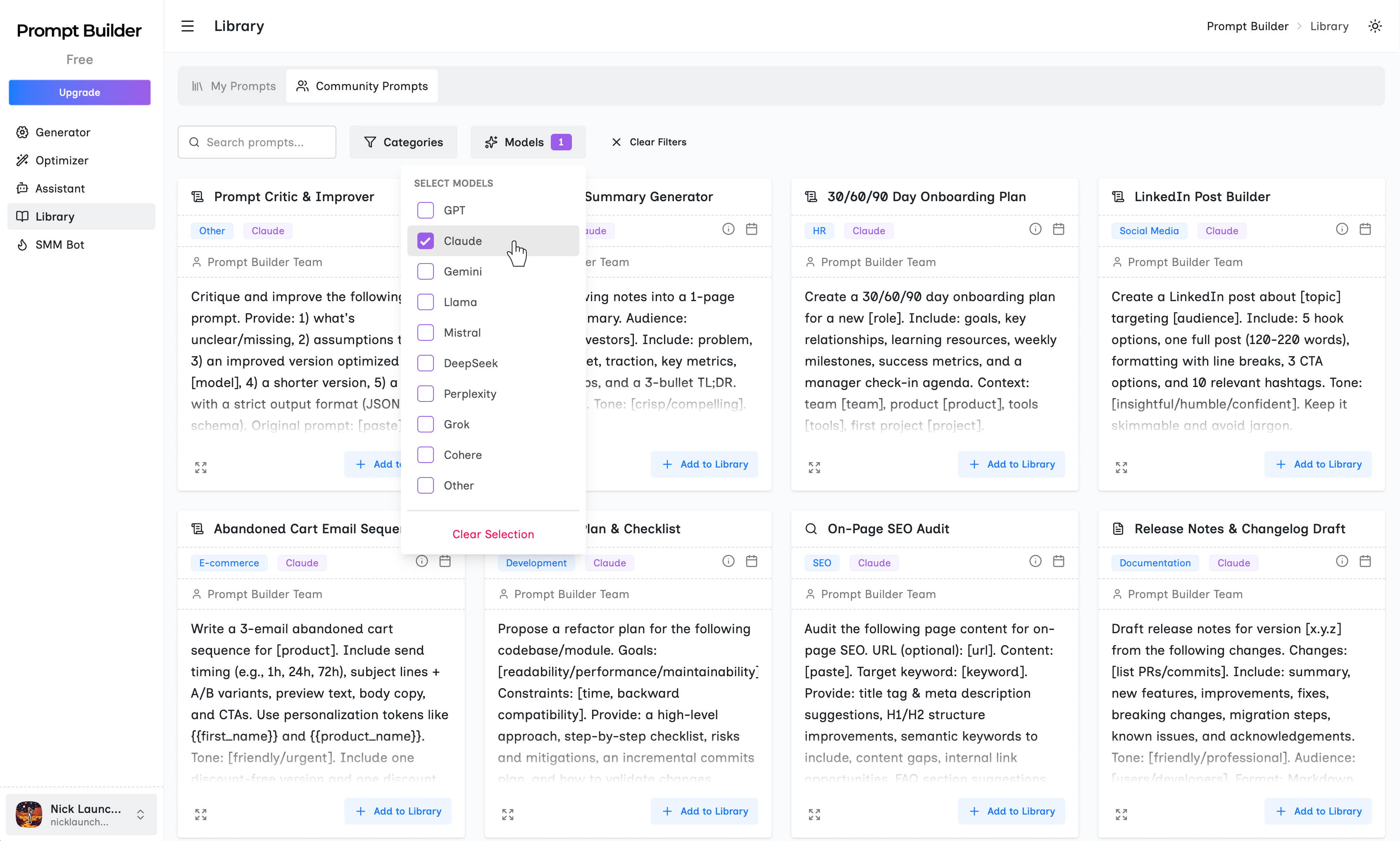 Screenshot 3 of Prompt Builder