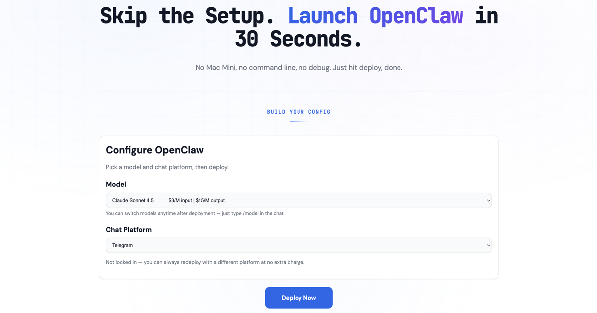 Screenshot 1 of OpenClaw Launch