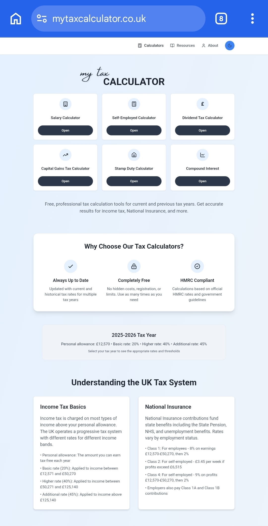 Screenshot 1 of My Tax Calculator