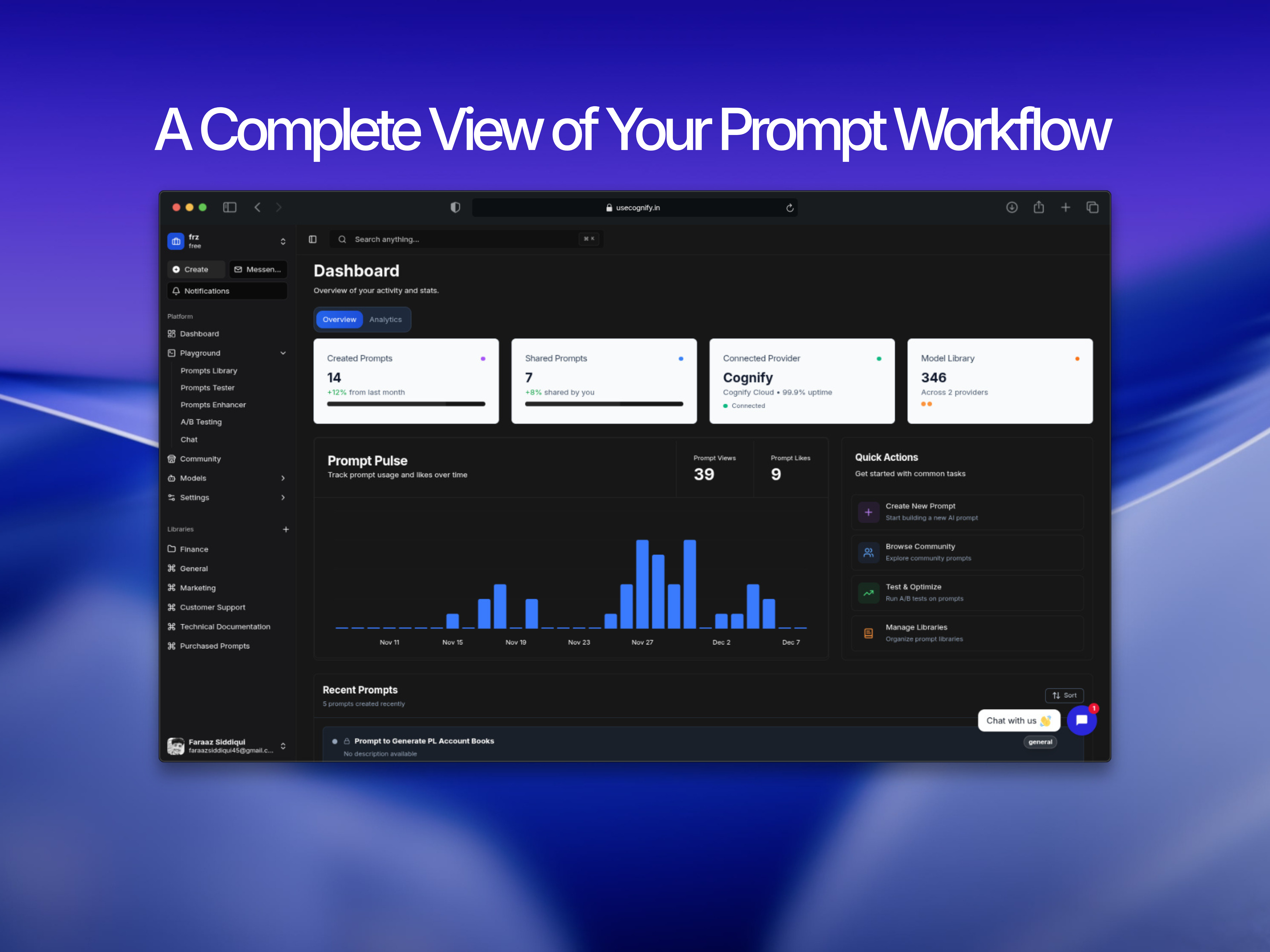Screenshot 1 of Cognify - AI Prompt Platform