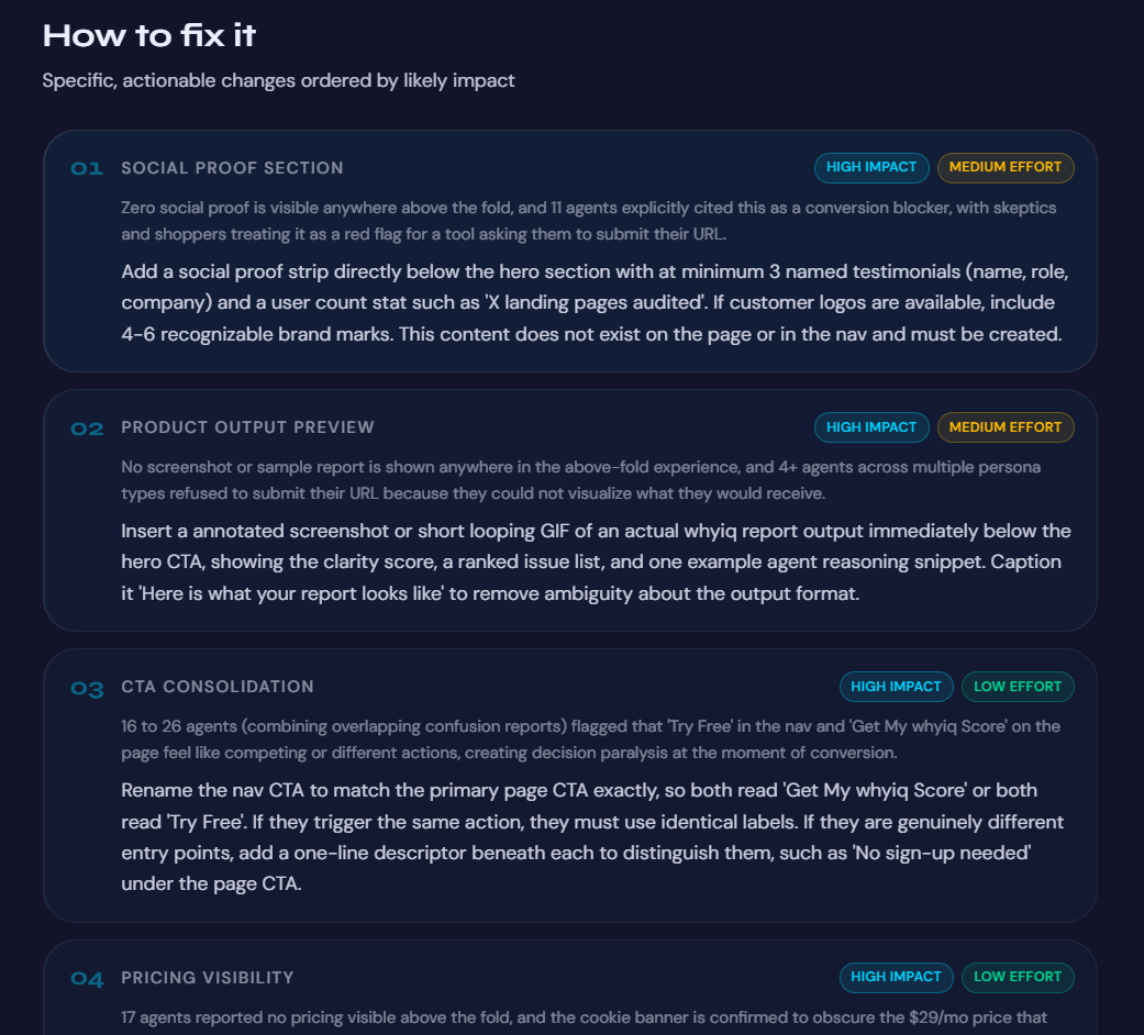 Screenshot 4 of WhyIQ - AI Conversion Optimisation