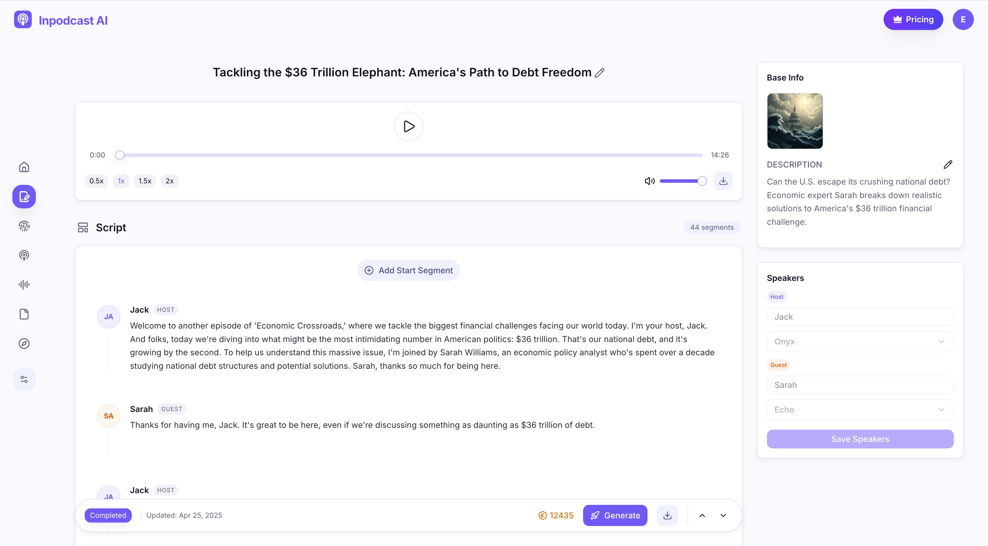 Screenshot 3 of Inpodcast AI