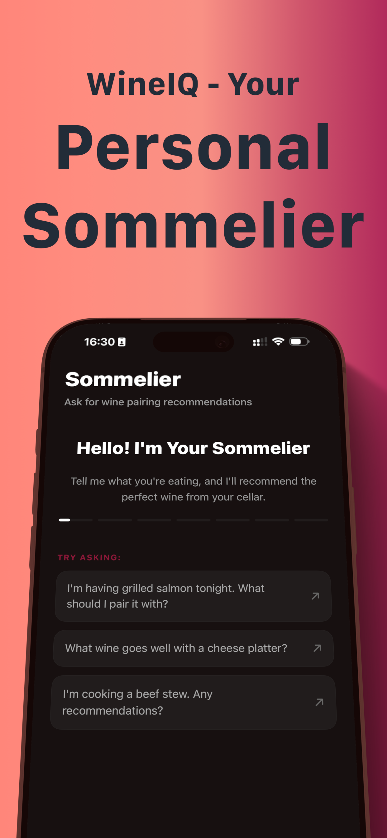 Screenshot 1 of WineIQ — Your Personal AI Sommelier
