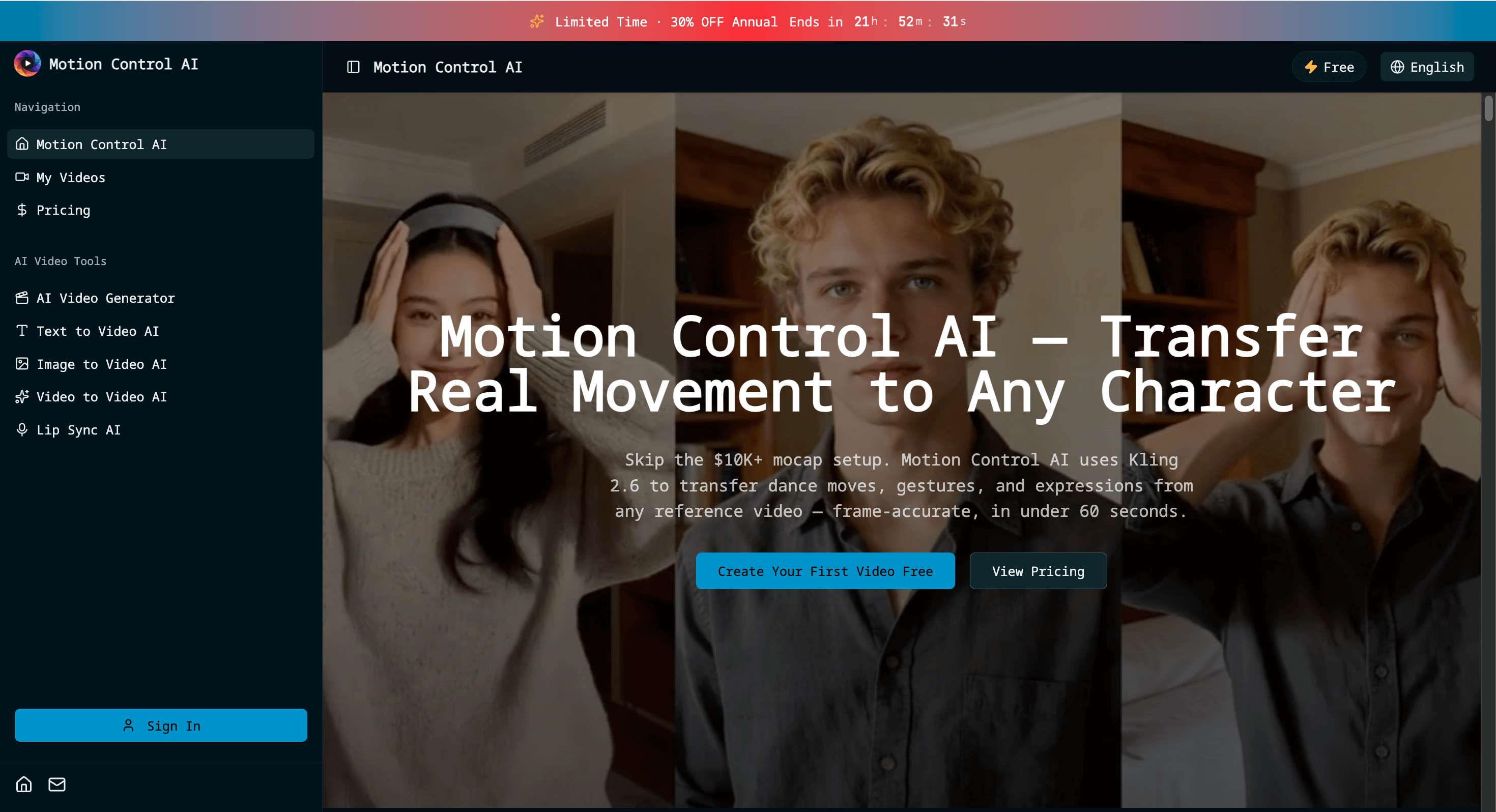 Screenshot 1 of Motion Control AI
