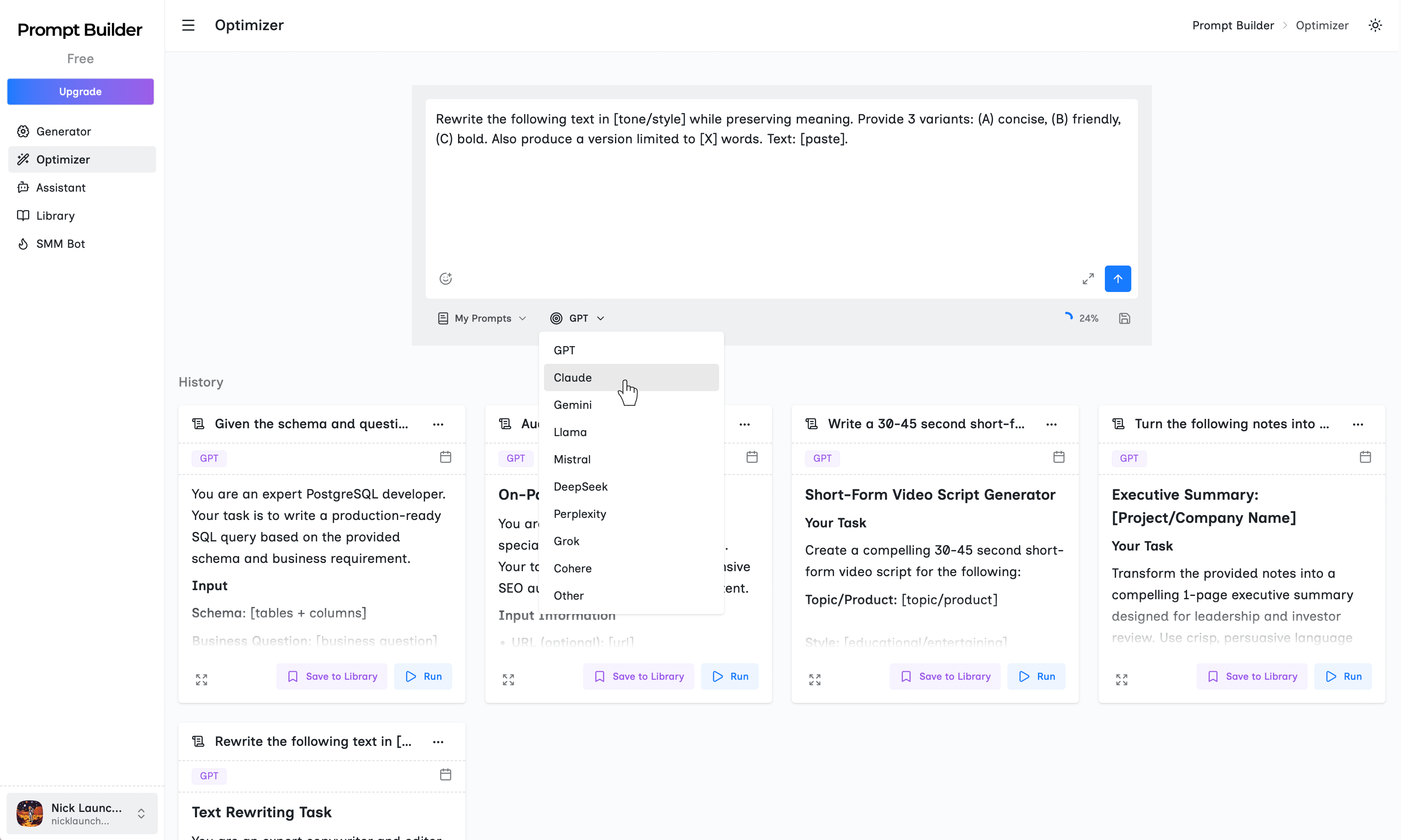 Screenshot 2 of Prompt Builder