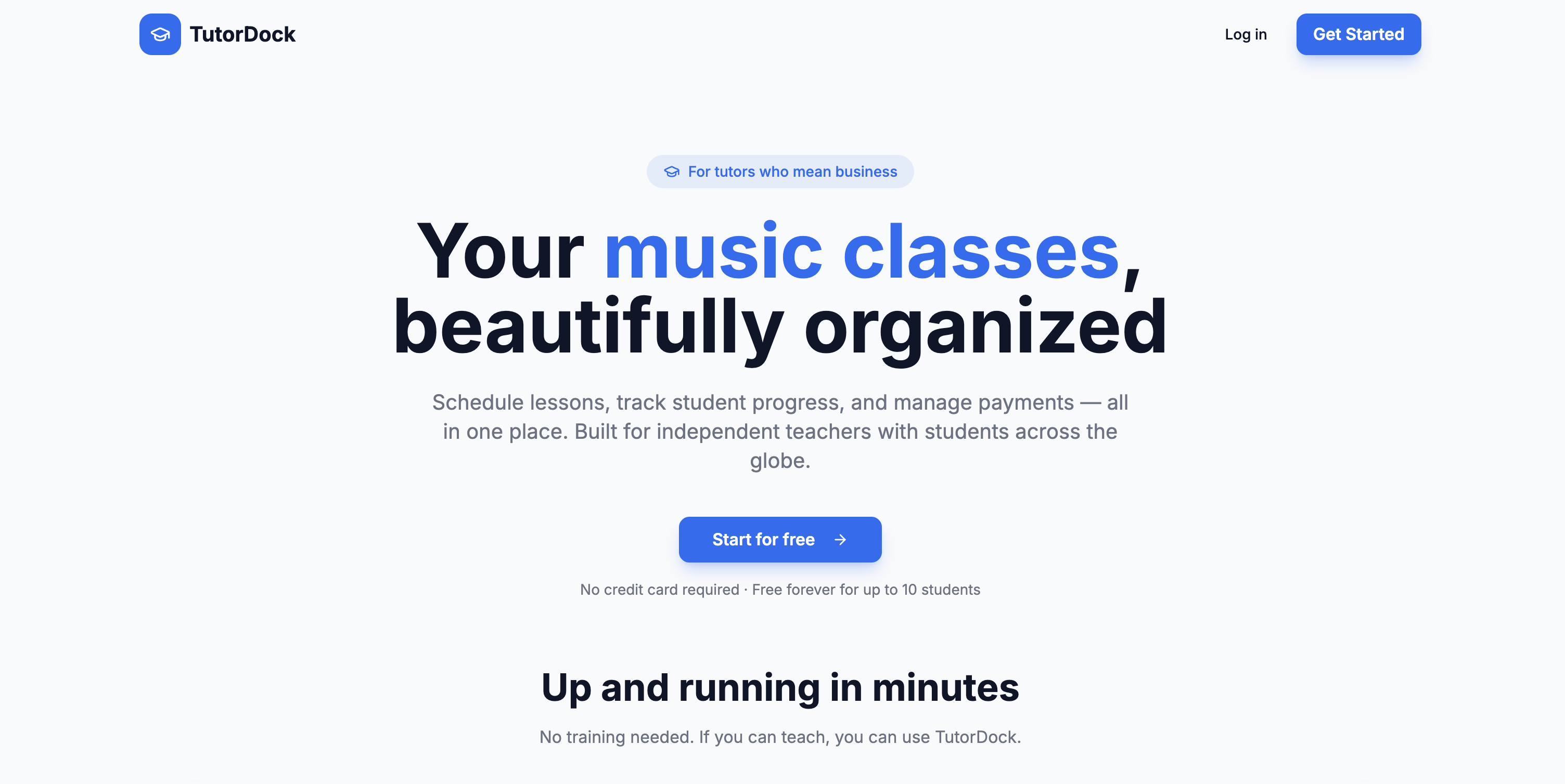 Screenshot 1 of TutorDock - Private Tutor Management 