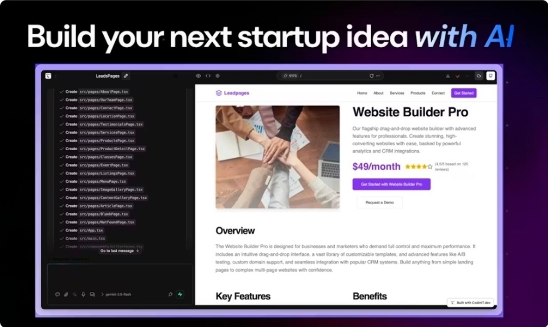 Screenshot 1 of CodinIT.dev