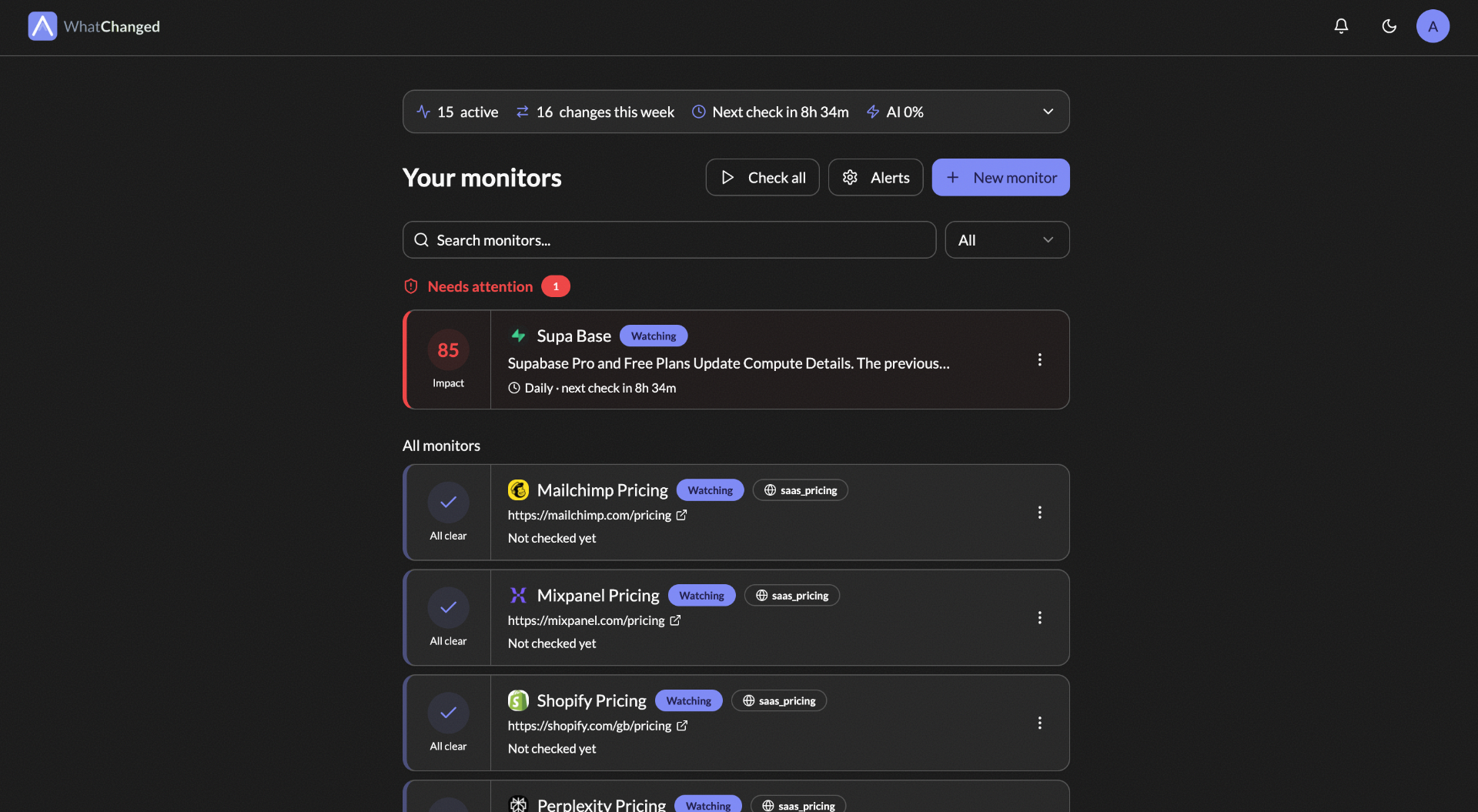 Screenshot 1 of What Changed