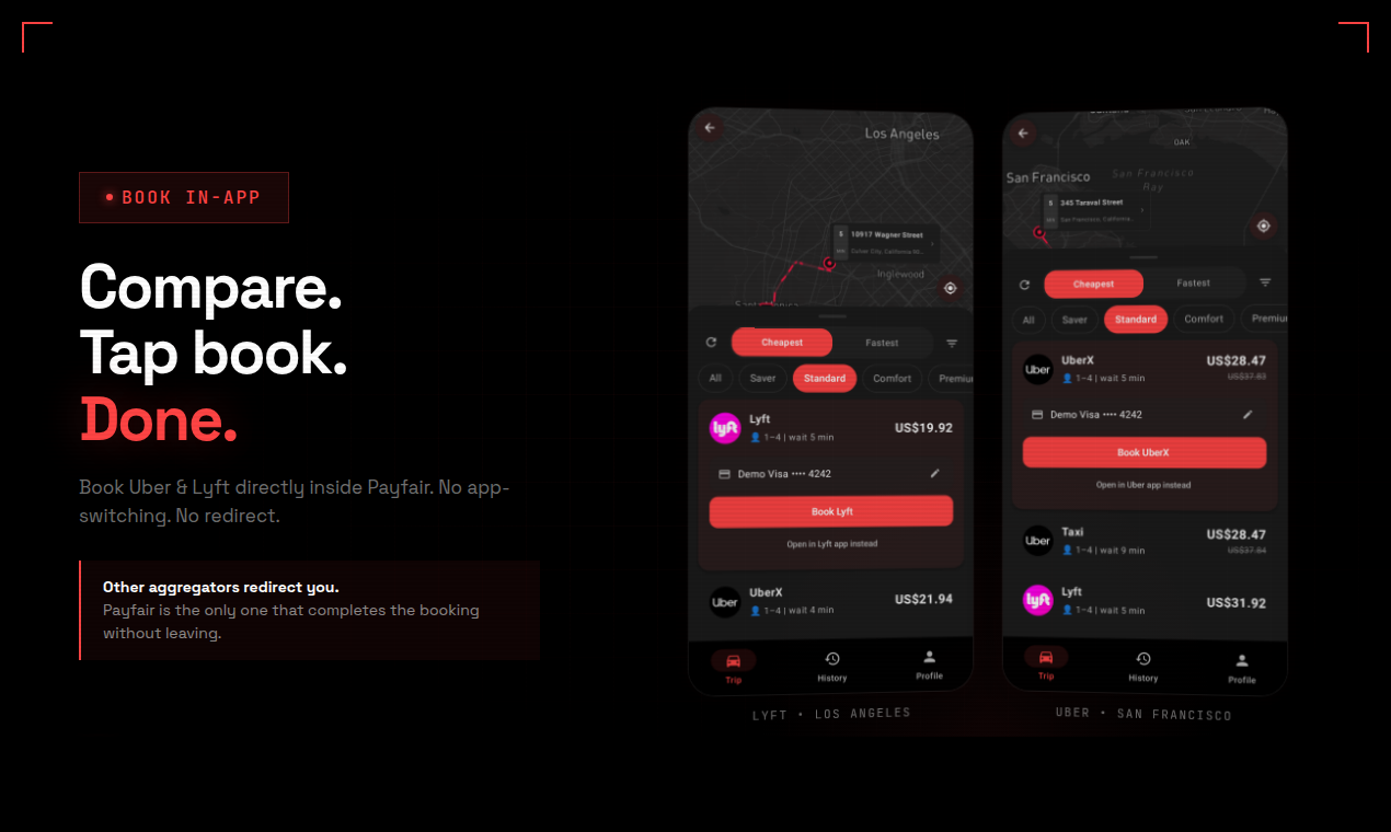 Screenshot 4 of Payfair: Compare Ride Prices