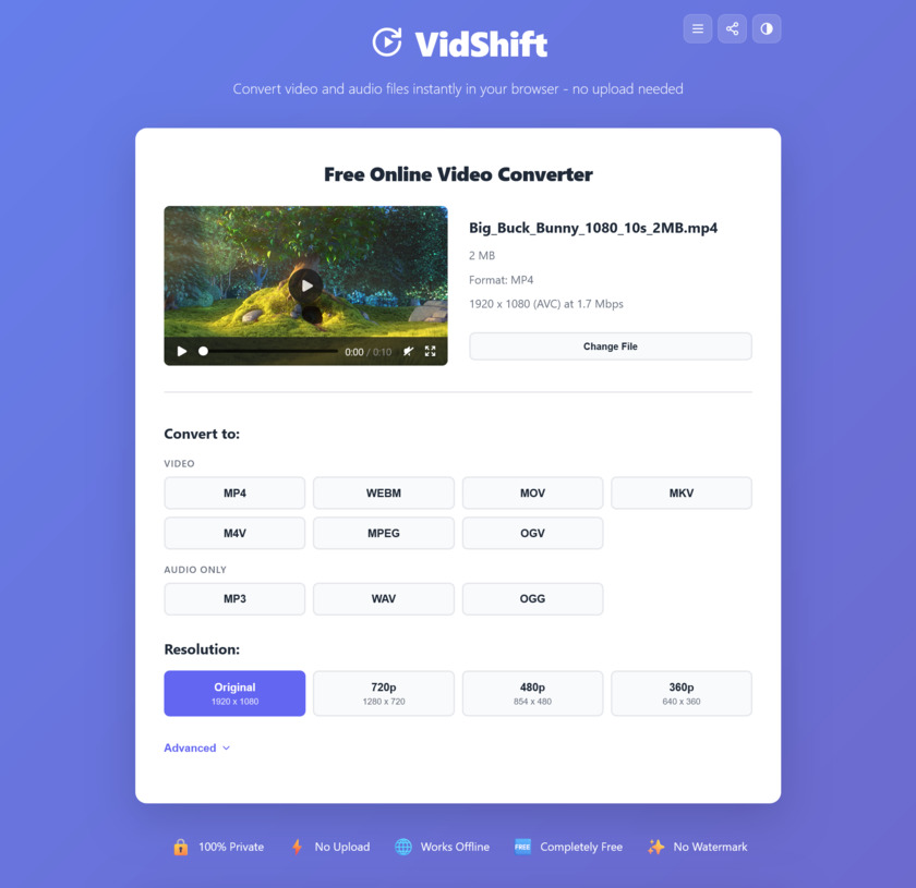 Screenshot 1 of VidShift