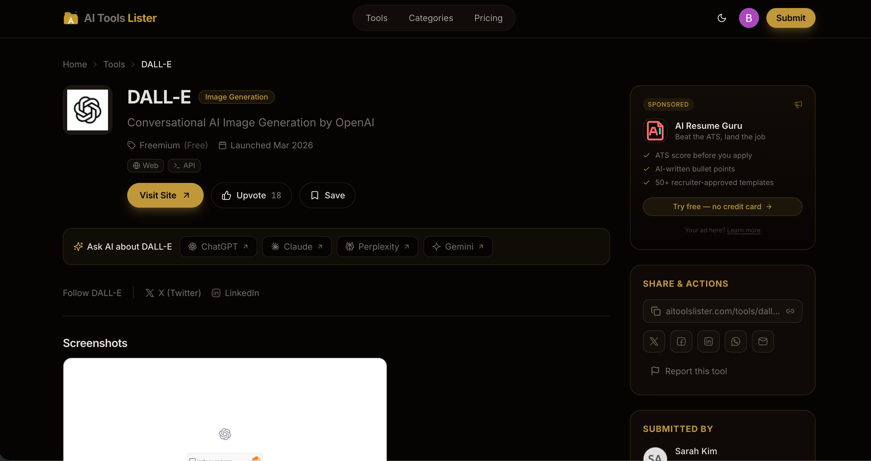 Screenshot 5 of AI Tools Lister
