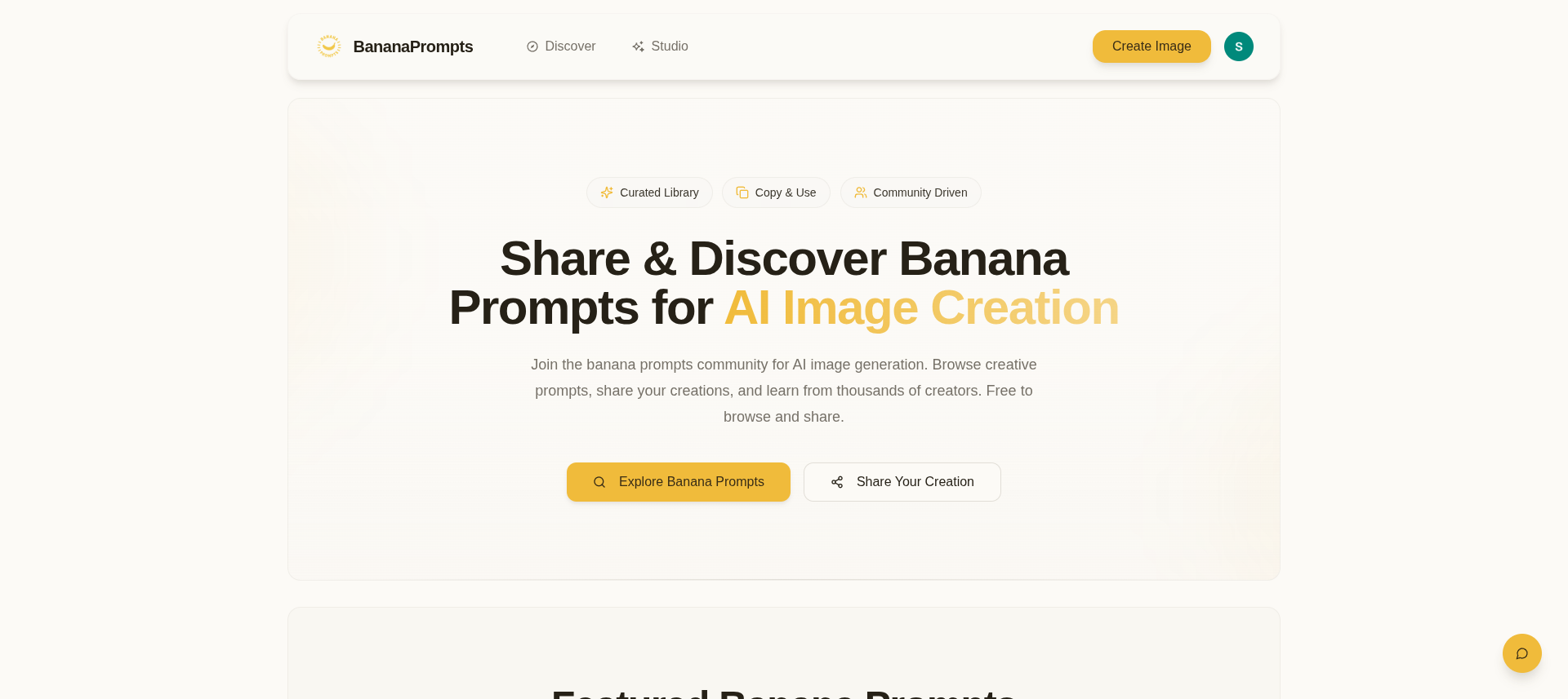 Screenshot 1 of Banana Prompts