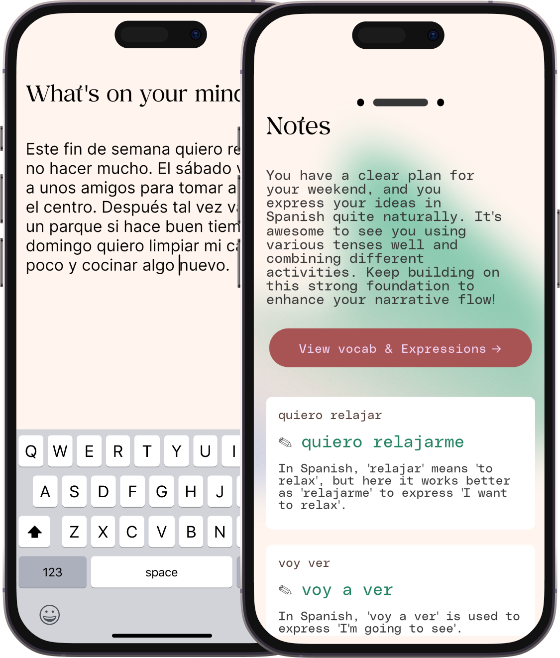 Screenshot 1 of Moti: AI-powered language journal