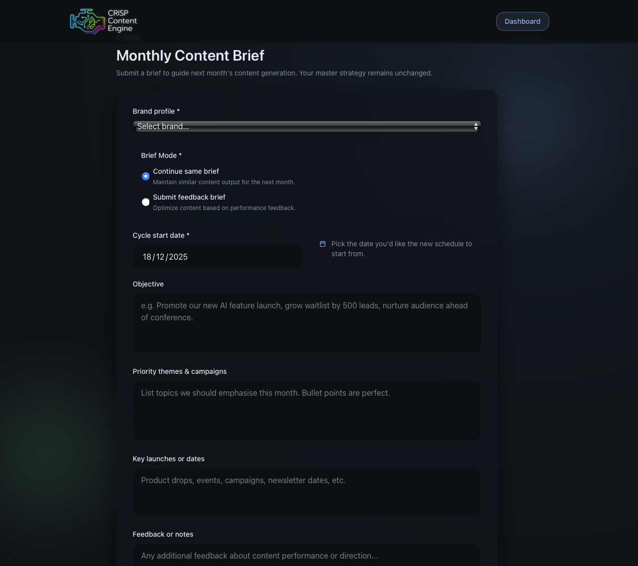 Screenshot 3 of CRISP Content Engine