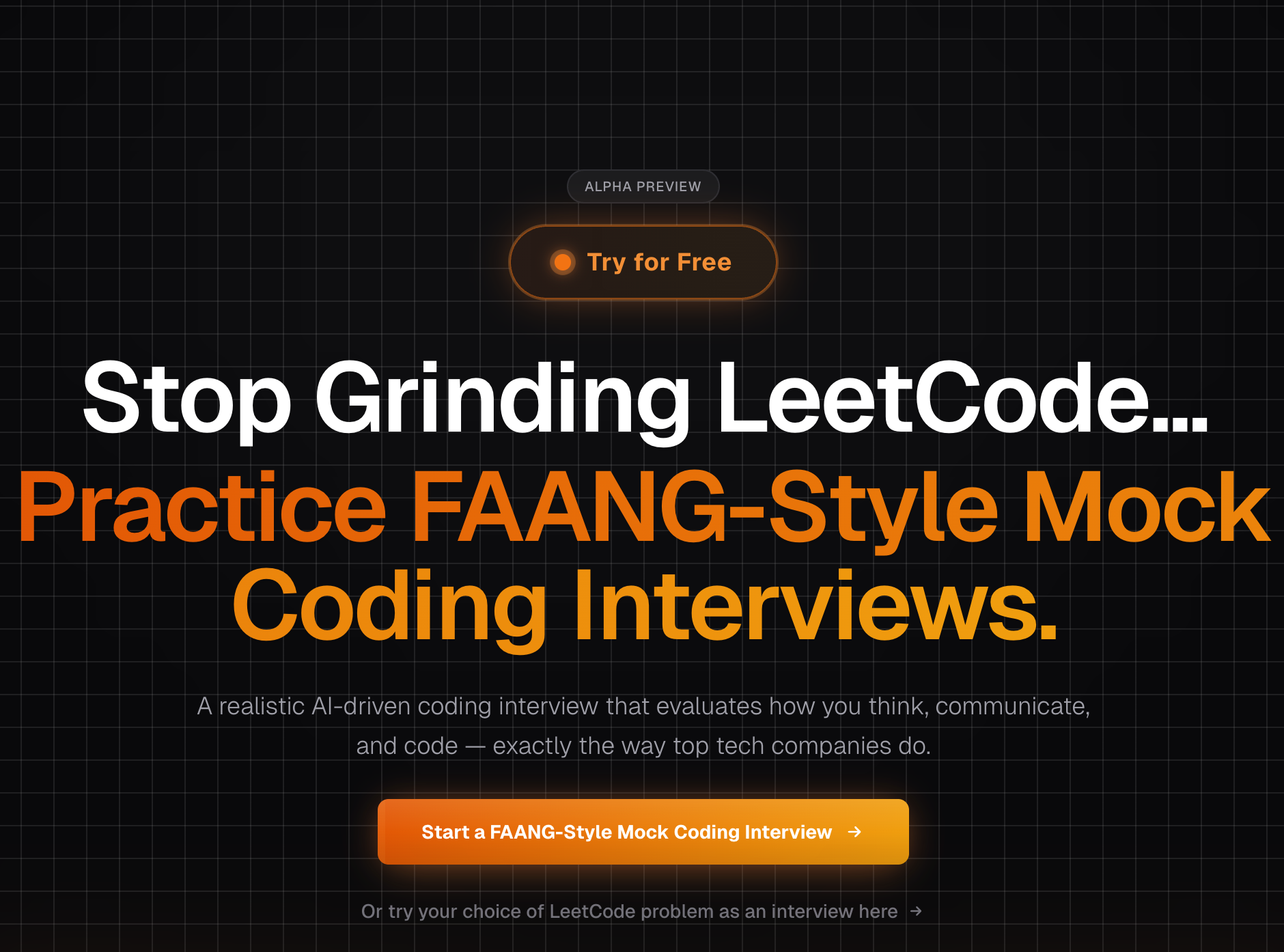 Screenshot 3 of FAANG Mock Coding Interviews