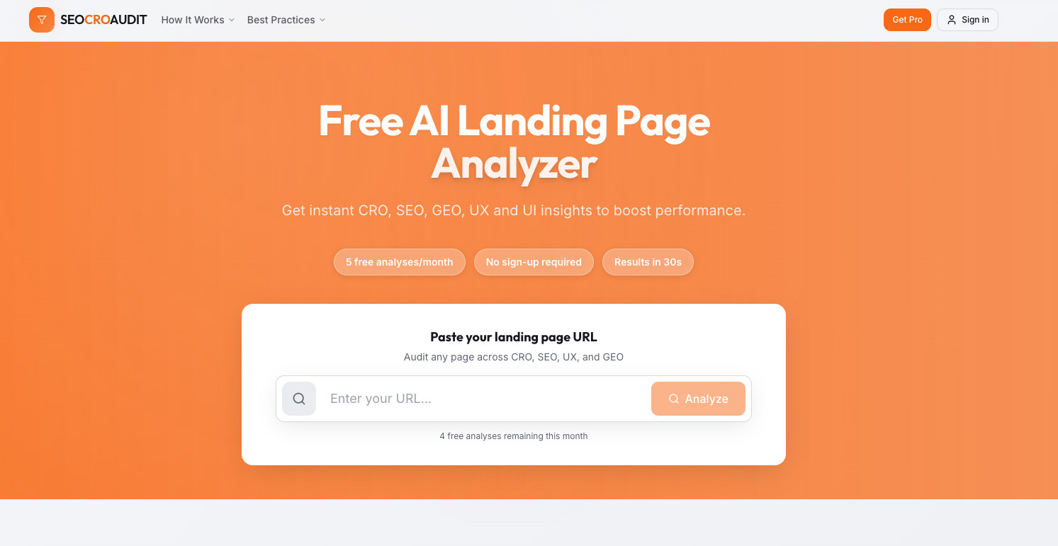 Screenshot 1 of SEOCROAUDIT.COM