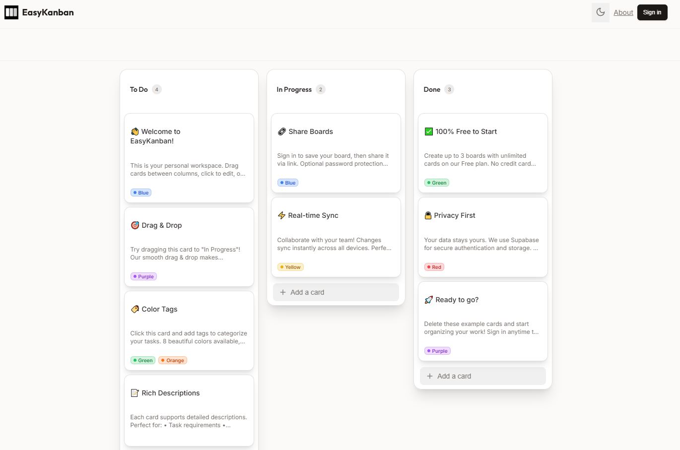 Screenshot 2 of EasyKanban