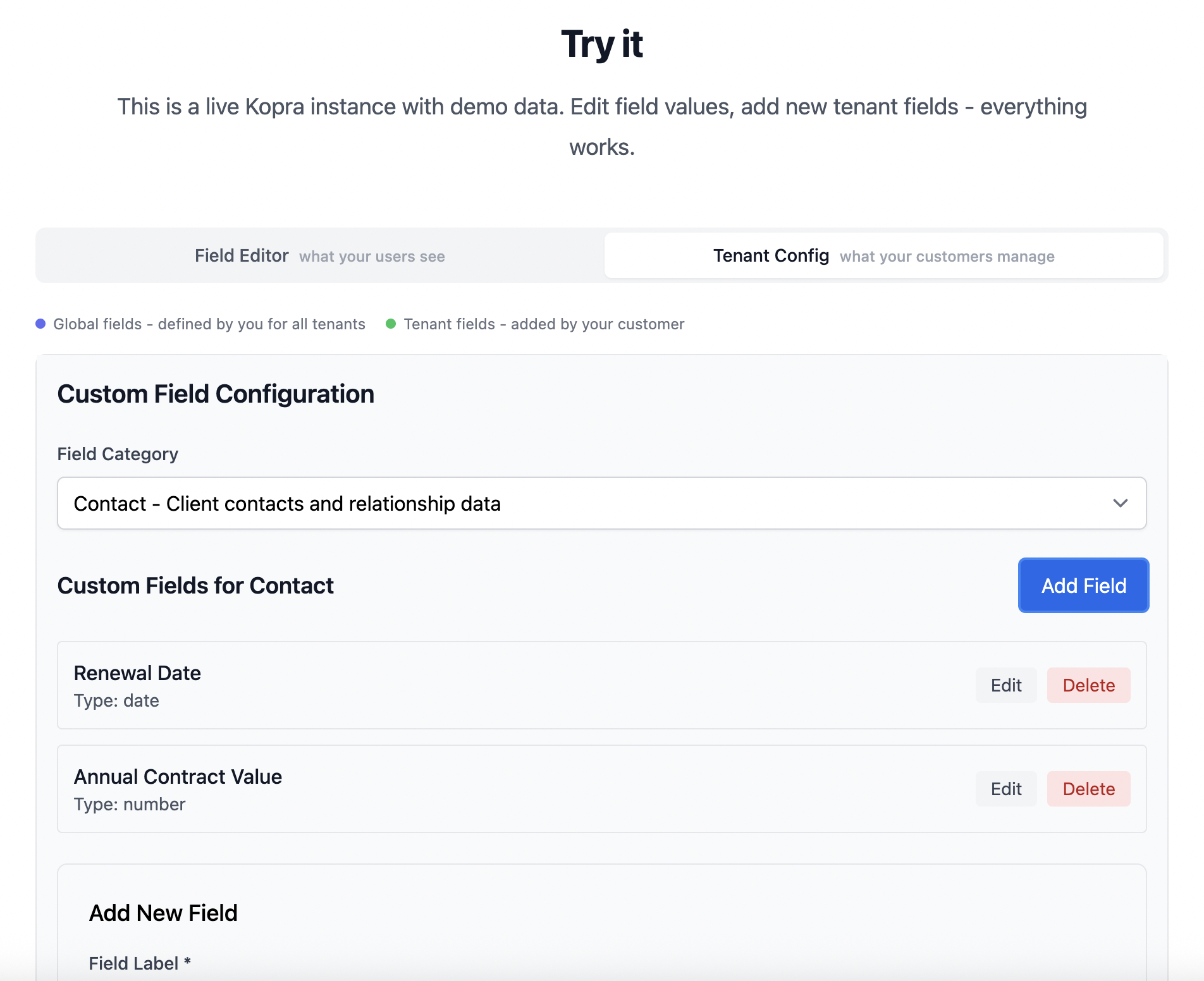 Screenshot 8 of Kopra - Custom Fields as a Service
