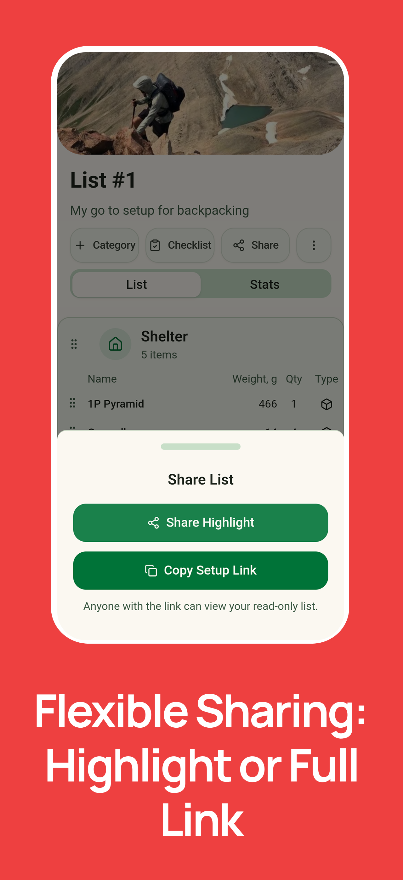 Screenshot 6 of MetaGear - Hiking Gear Tracker