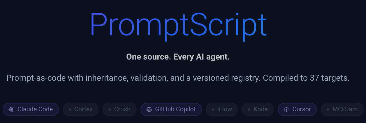 PromptScript - Manage AI Prompts as Code | PeerPush