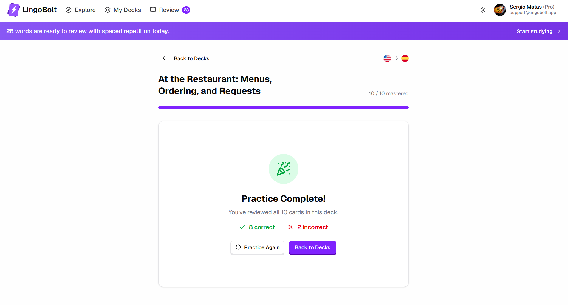 Screenshot 4 of LingoBolt