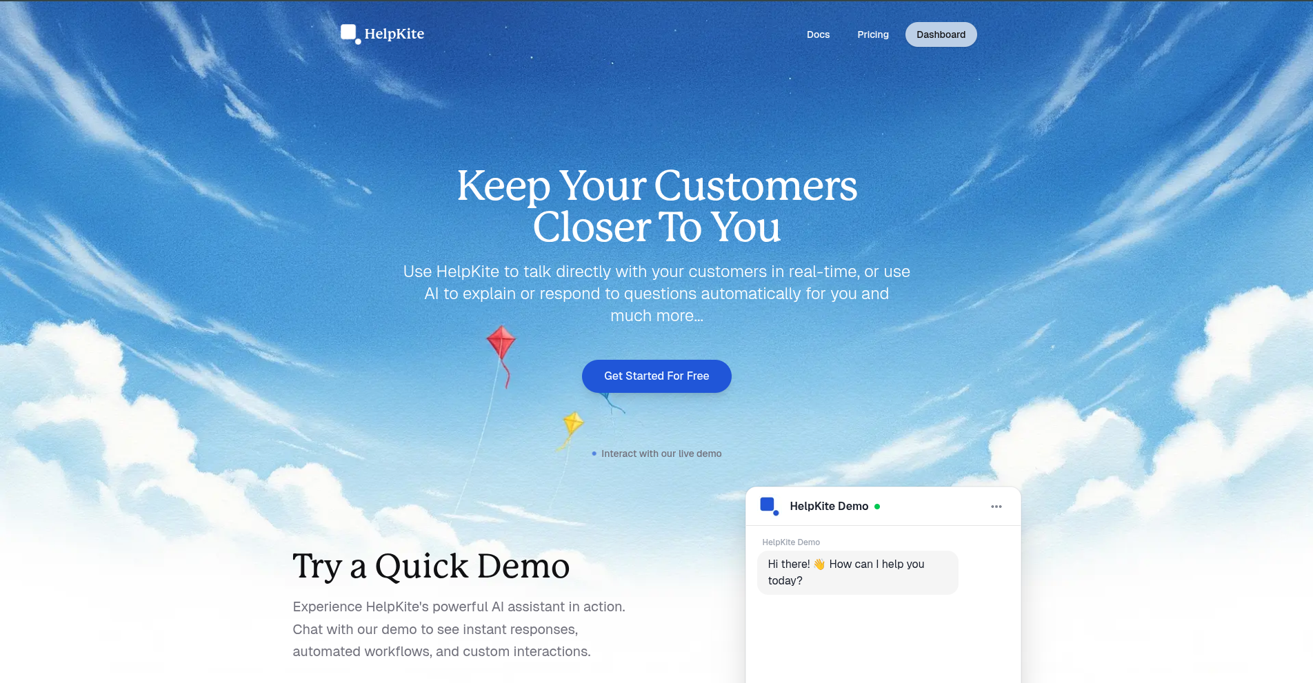 Screenshot 1 of HelpKite - AI Customer Support Platform