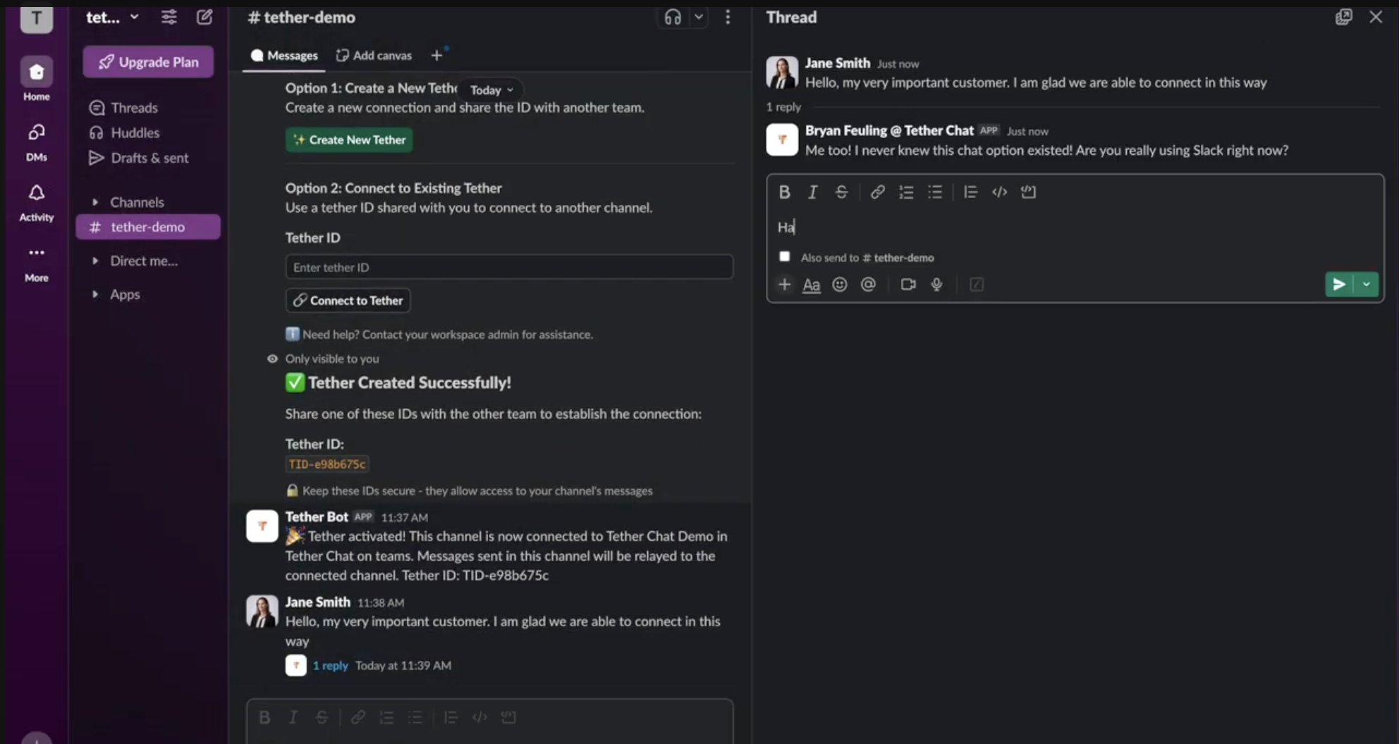 Screenshot 2 of TetherChat