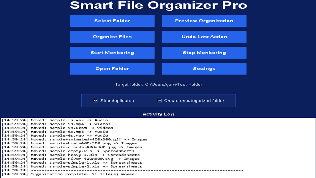 Screenshot 3 of Smart File Organizer Pro