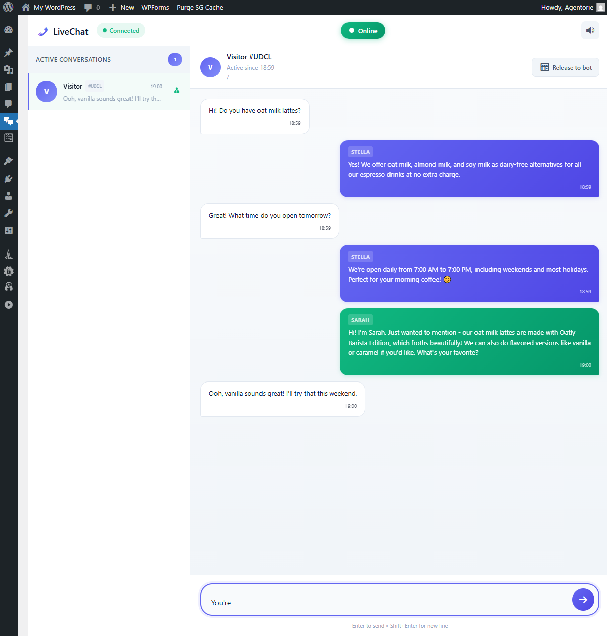 Screenshot 3 of Agentorie - Chatbot with Live chat