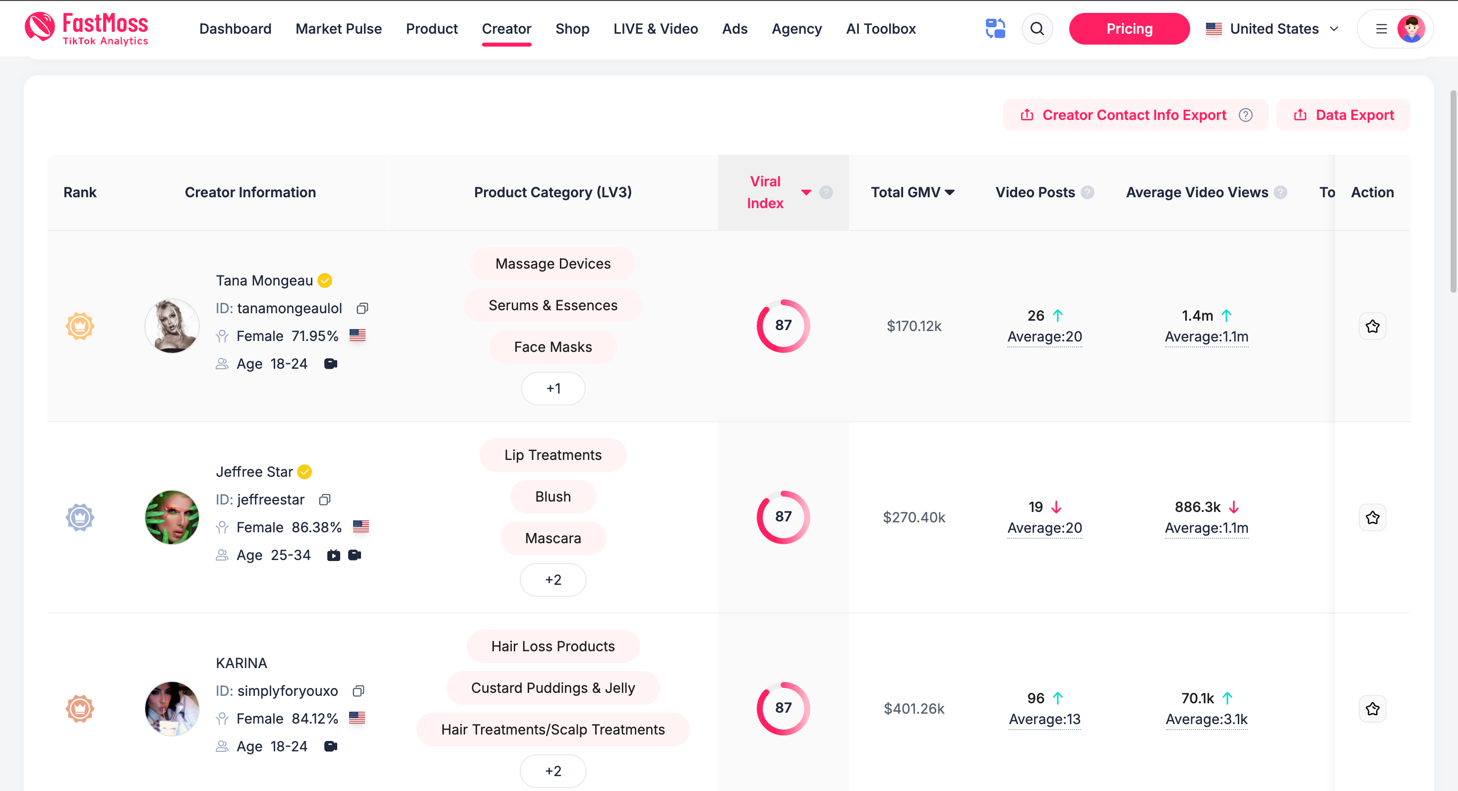 Screenshot 5 of FastMoss