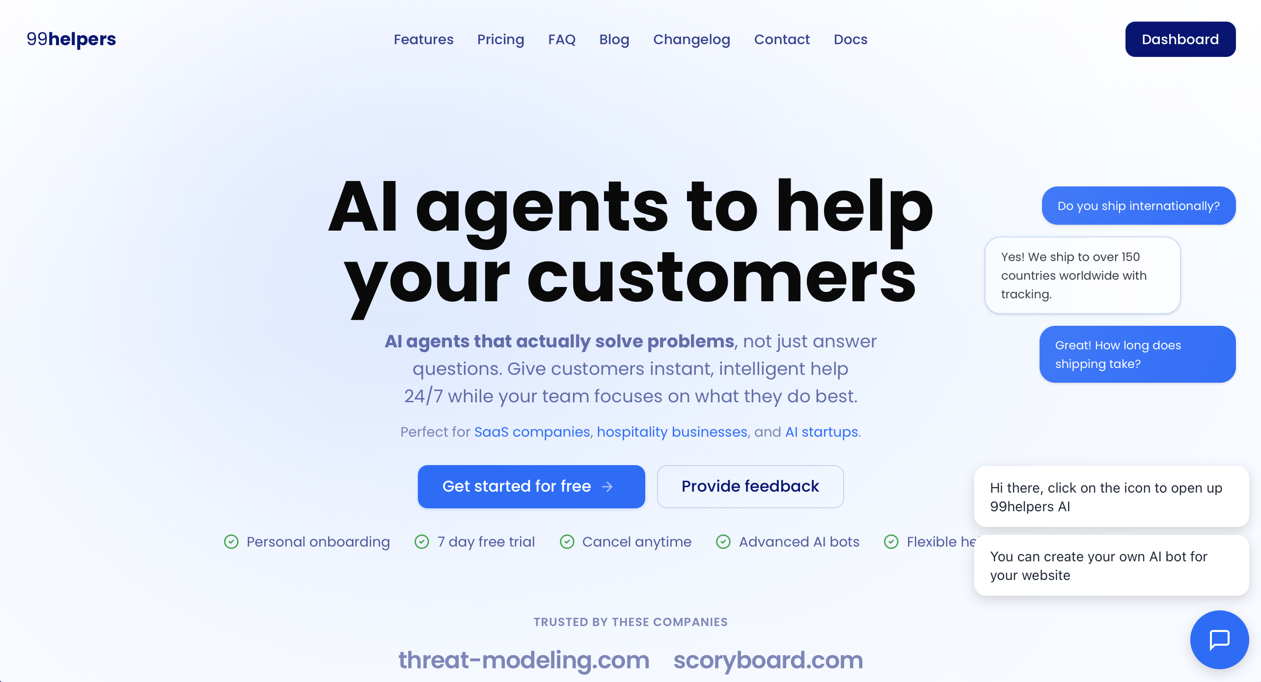 Screenshot 1 of 99helpers.com