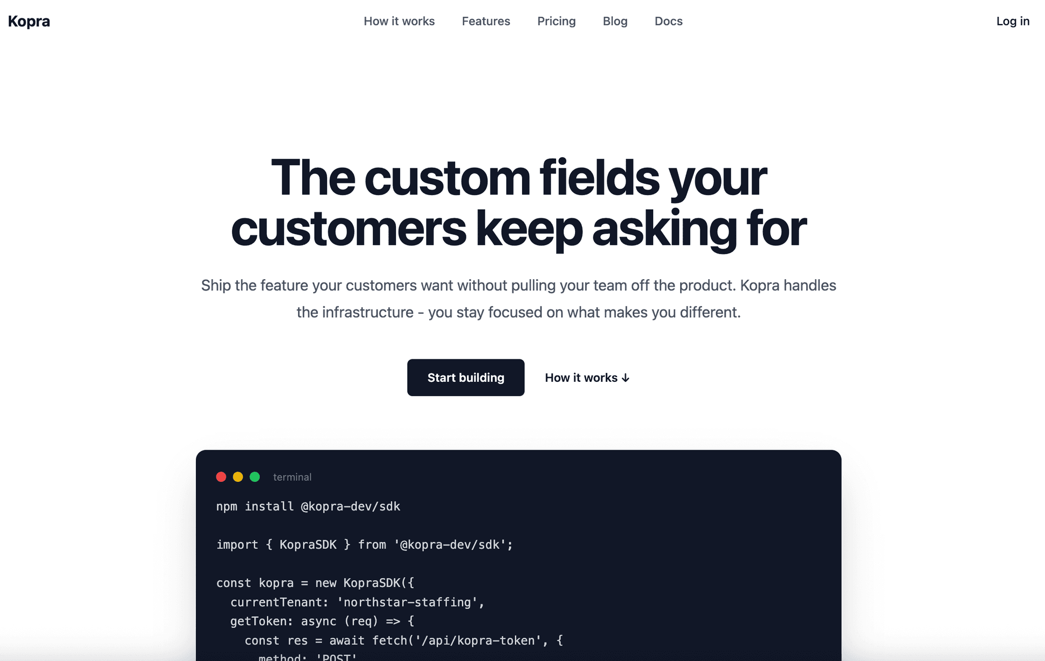 Screenshot 1 of Kopra - Custom Fields as a Service