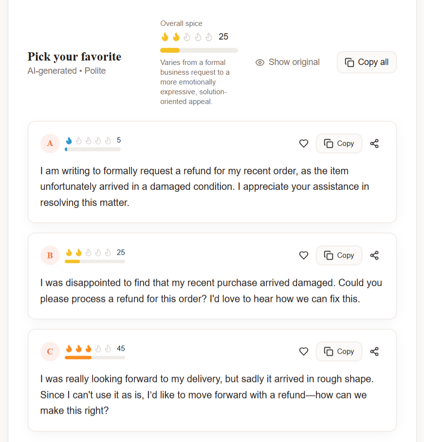 Screenshot 2 of VibeRewrite