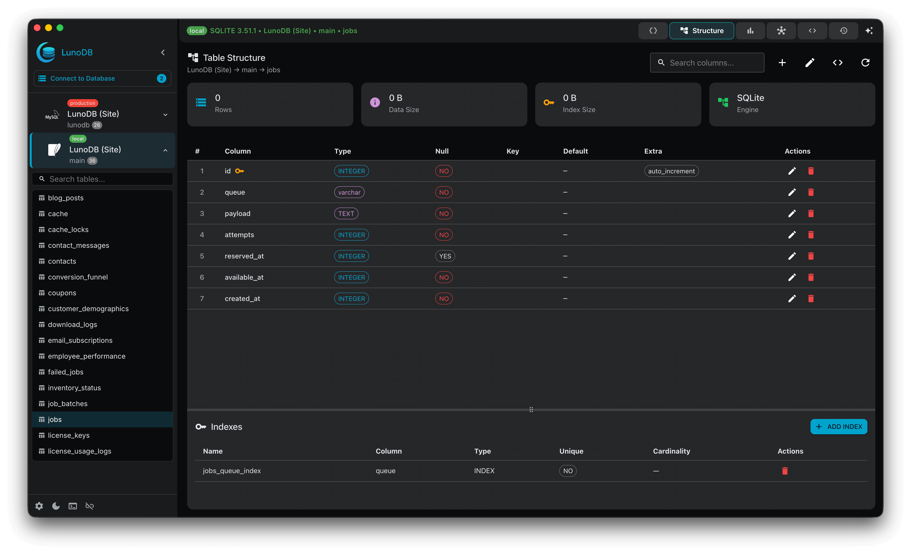Screenshot 2 of LunoDB - Modern Database Software