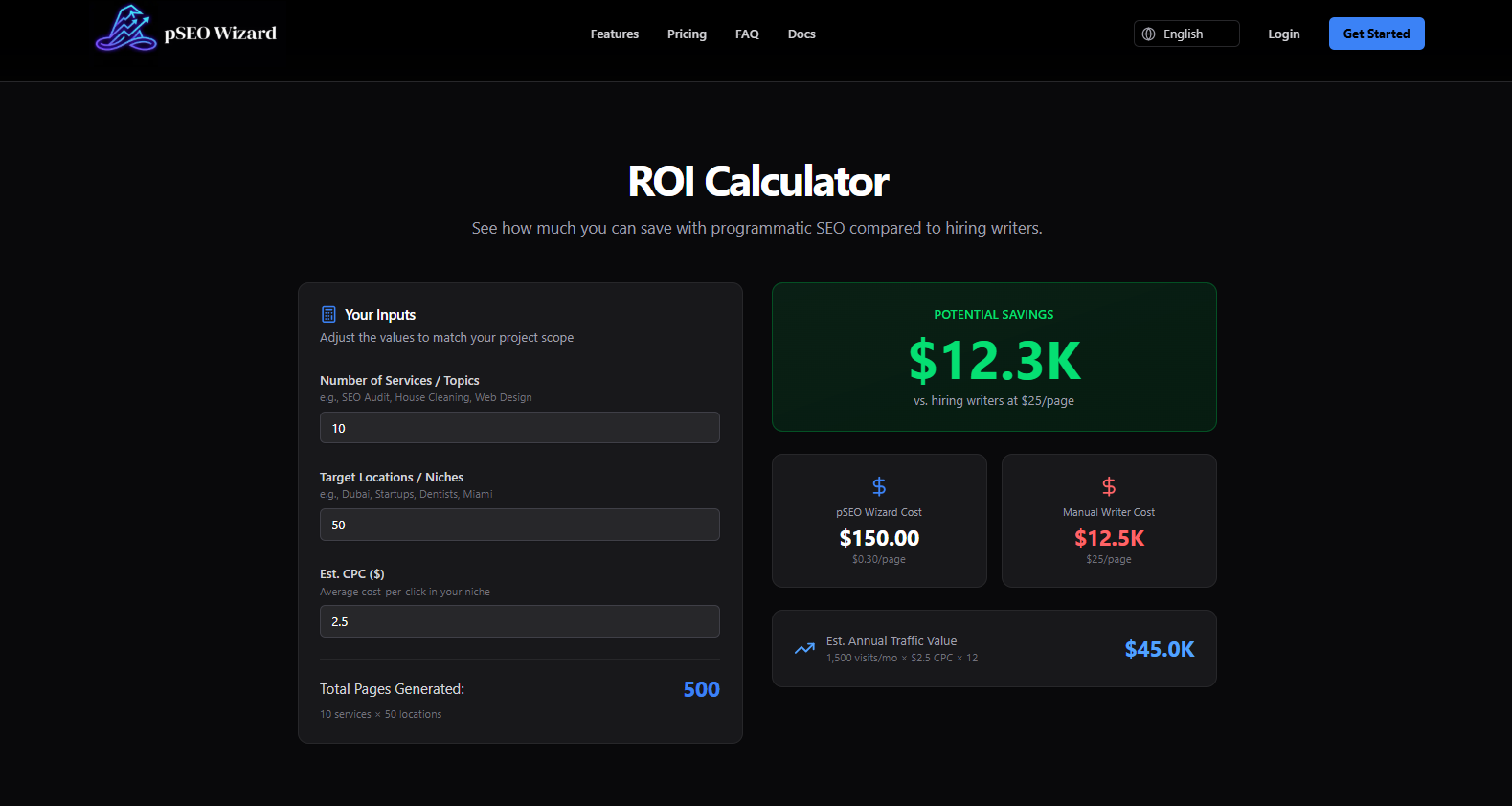Screenshot 3 of pSEO Wizard