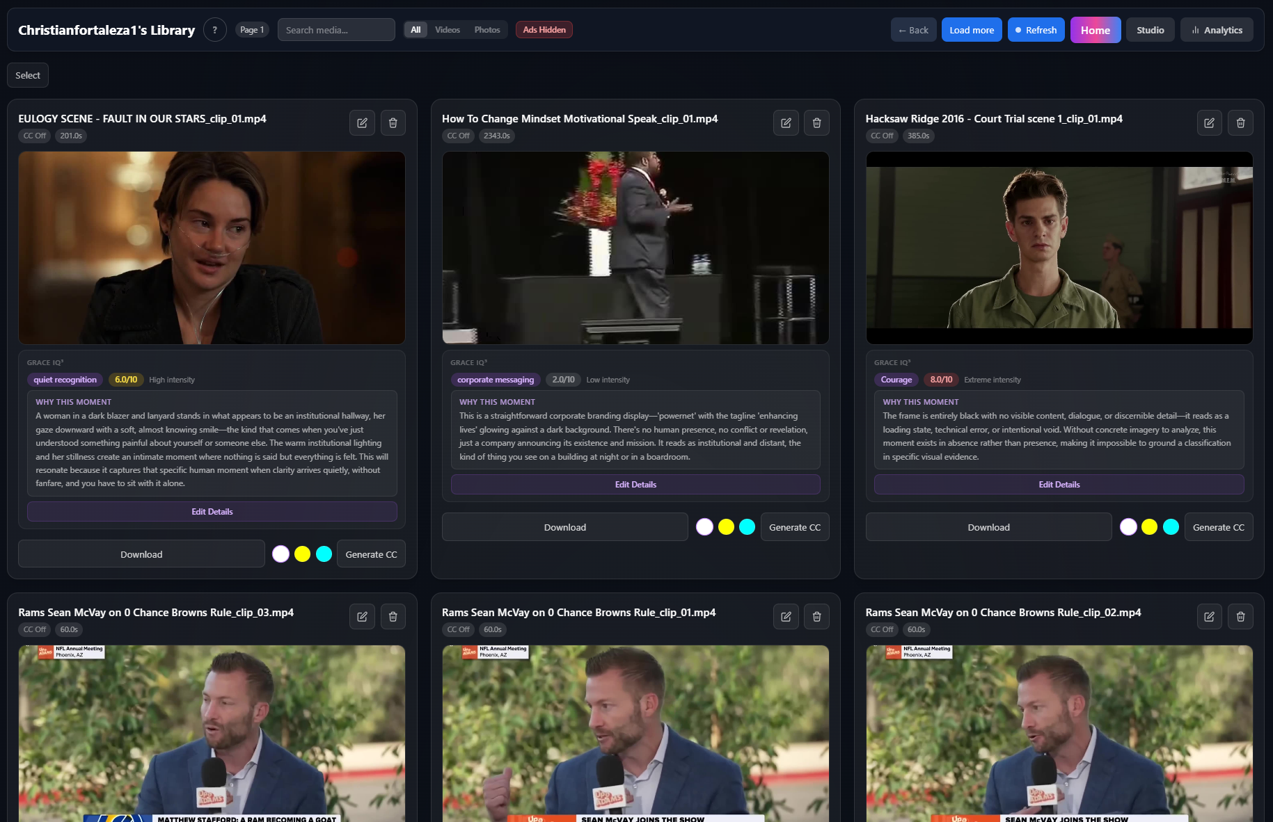 Screenshot 6 of Grace — AI Moment Detection Engine