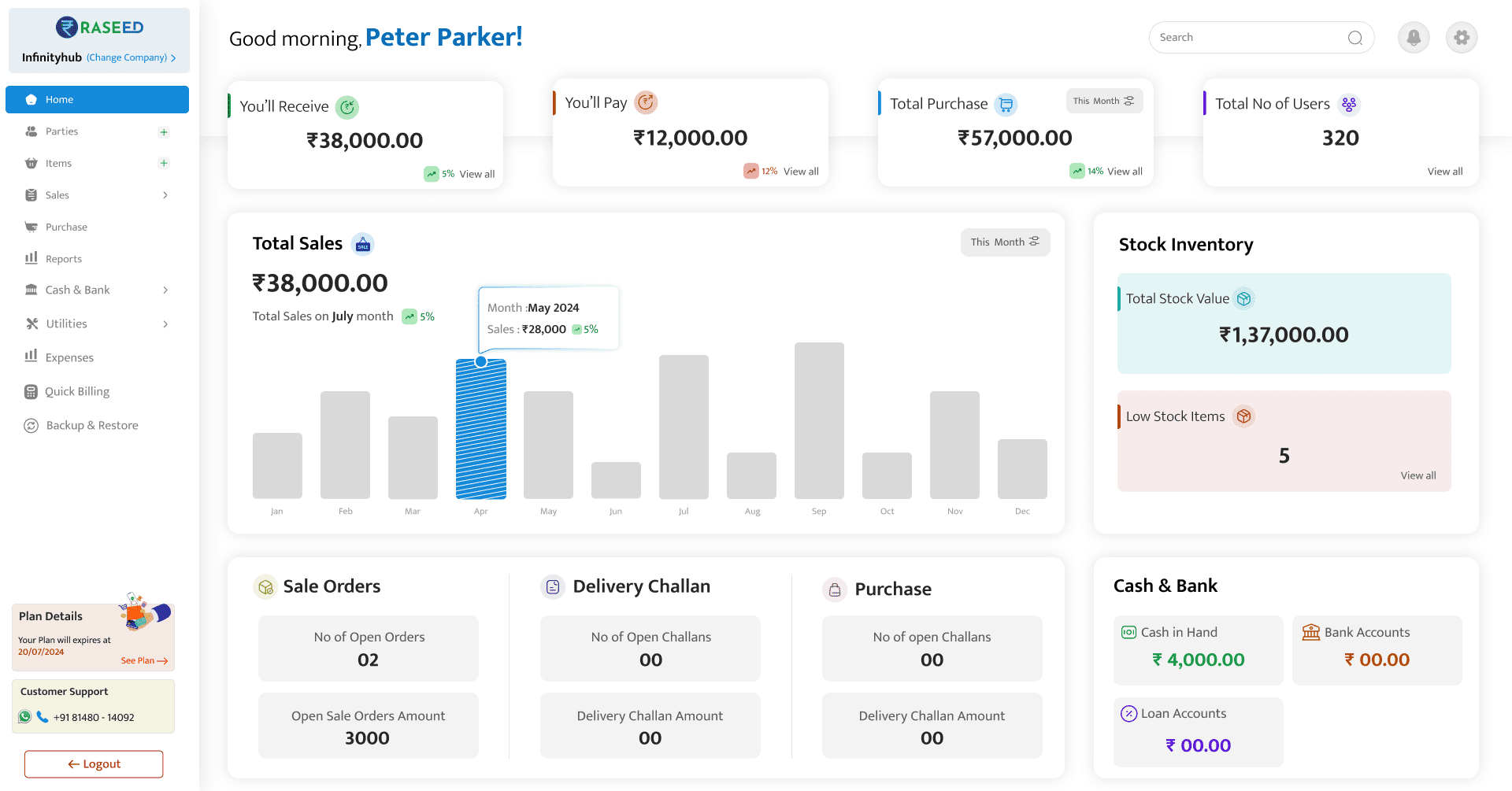 Screenshot 1 of Raseed GST Billing & Invoicing