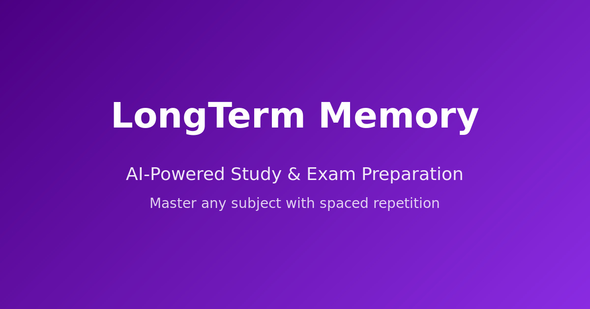 Screenshot 1 of LongTerMemory | AI study platform