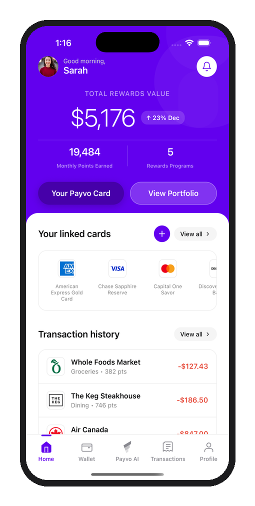 Screenshot 1 of Payvo - Never Miss a Reward Again